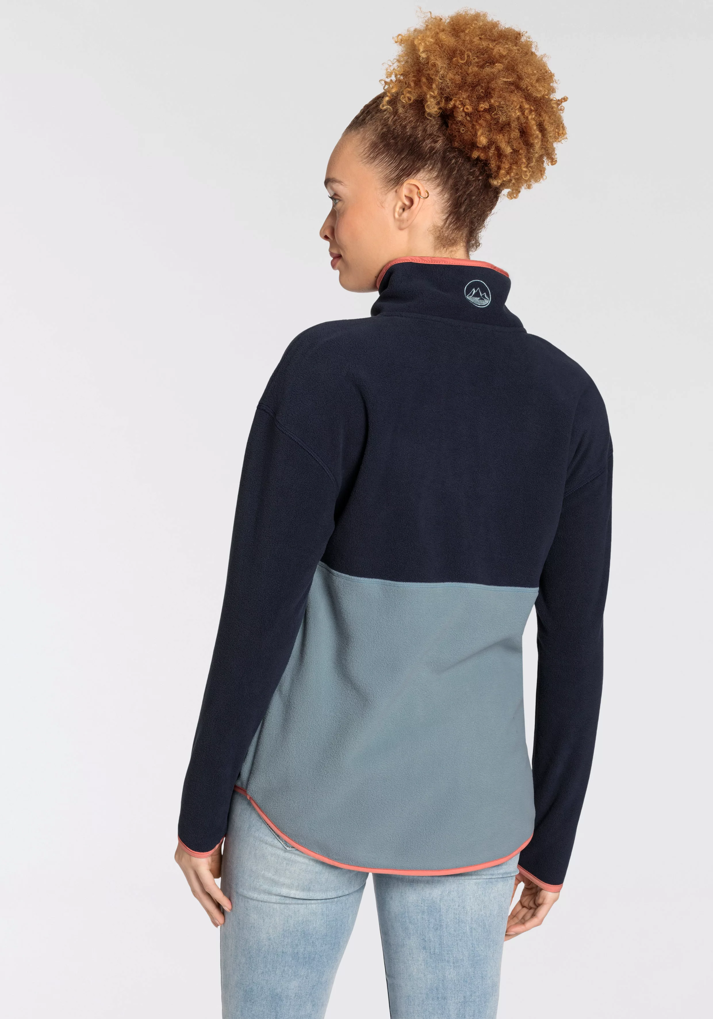 Polarino Fleecepullover im Colorblock günstig online kaufen