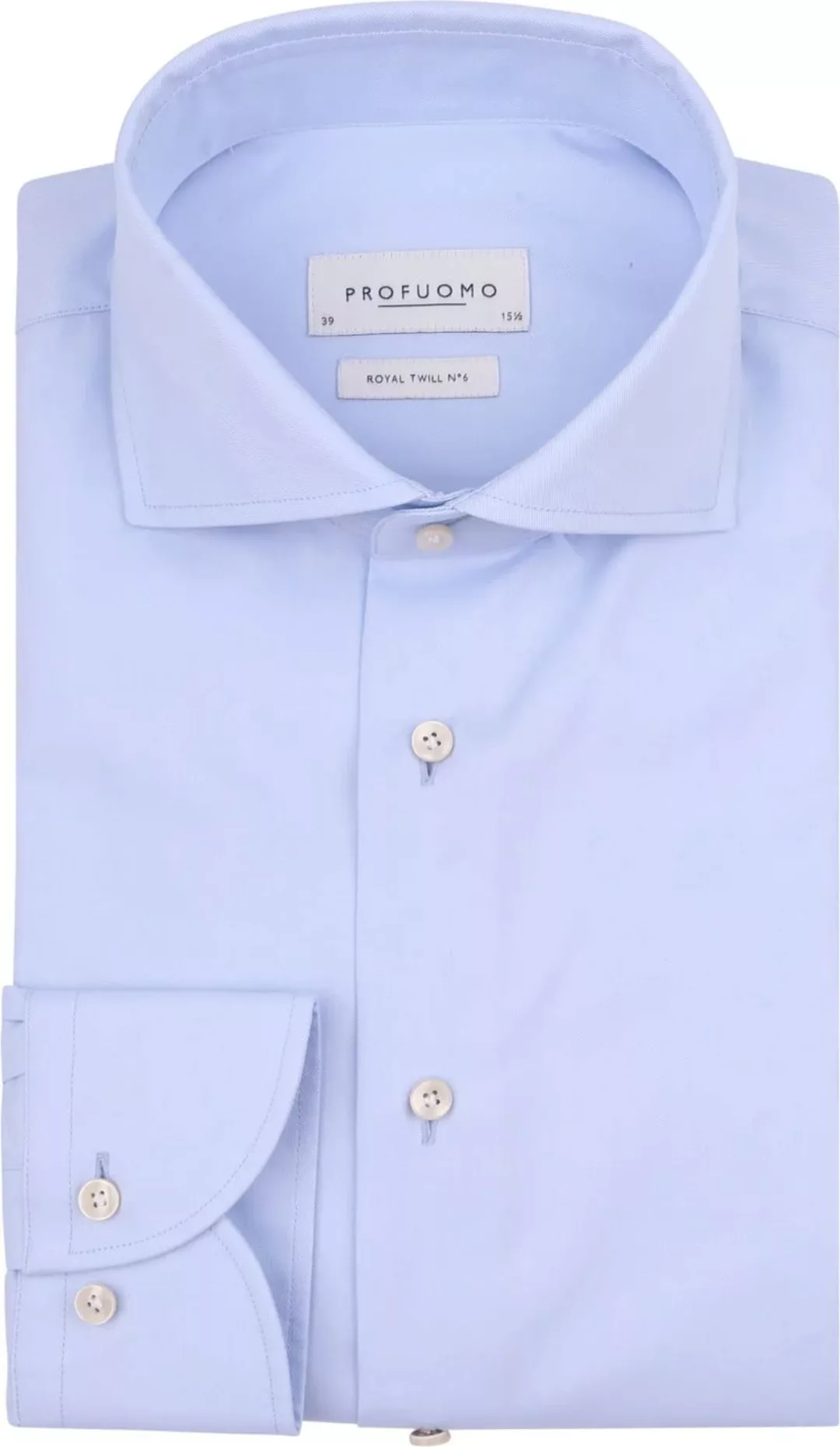 Profuomo Hadleighs Royal Twill Hemd Blau - Größe 39 günstig online kaufen