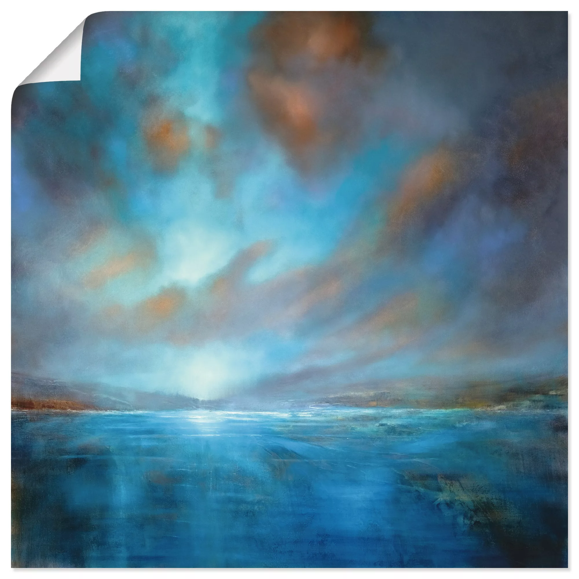 Artland Wandbild "Blaue Weite", Gewässer, (1 St.), als Leinwandbild, Poster günstig online kaufen