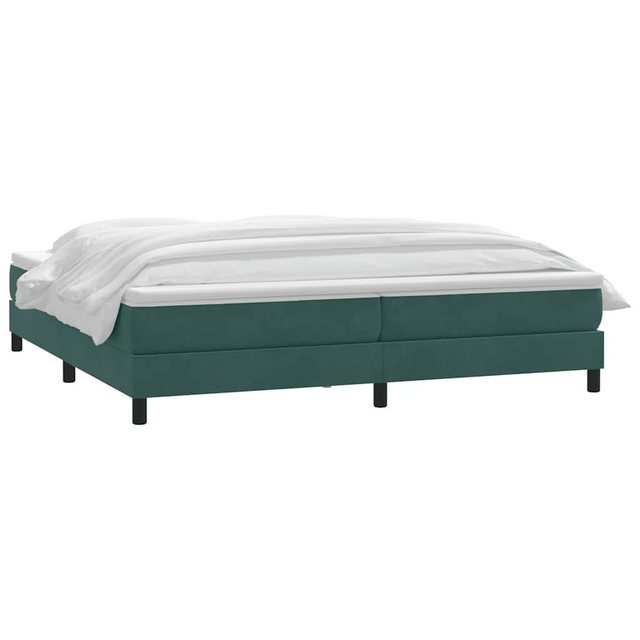 vidaXL Bett Boxspringbett mit Matratze Dunkelgrün 200x220 cm Samt günstig online kaufen