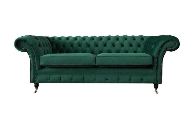 JVmoebel Sofa Sofa 3 Sitzer Grün Sofas Stil Luxus Wohnzimmer Design Chester günstig online kaufen