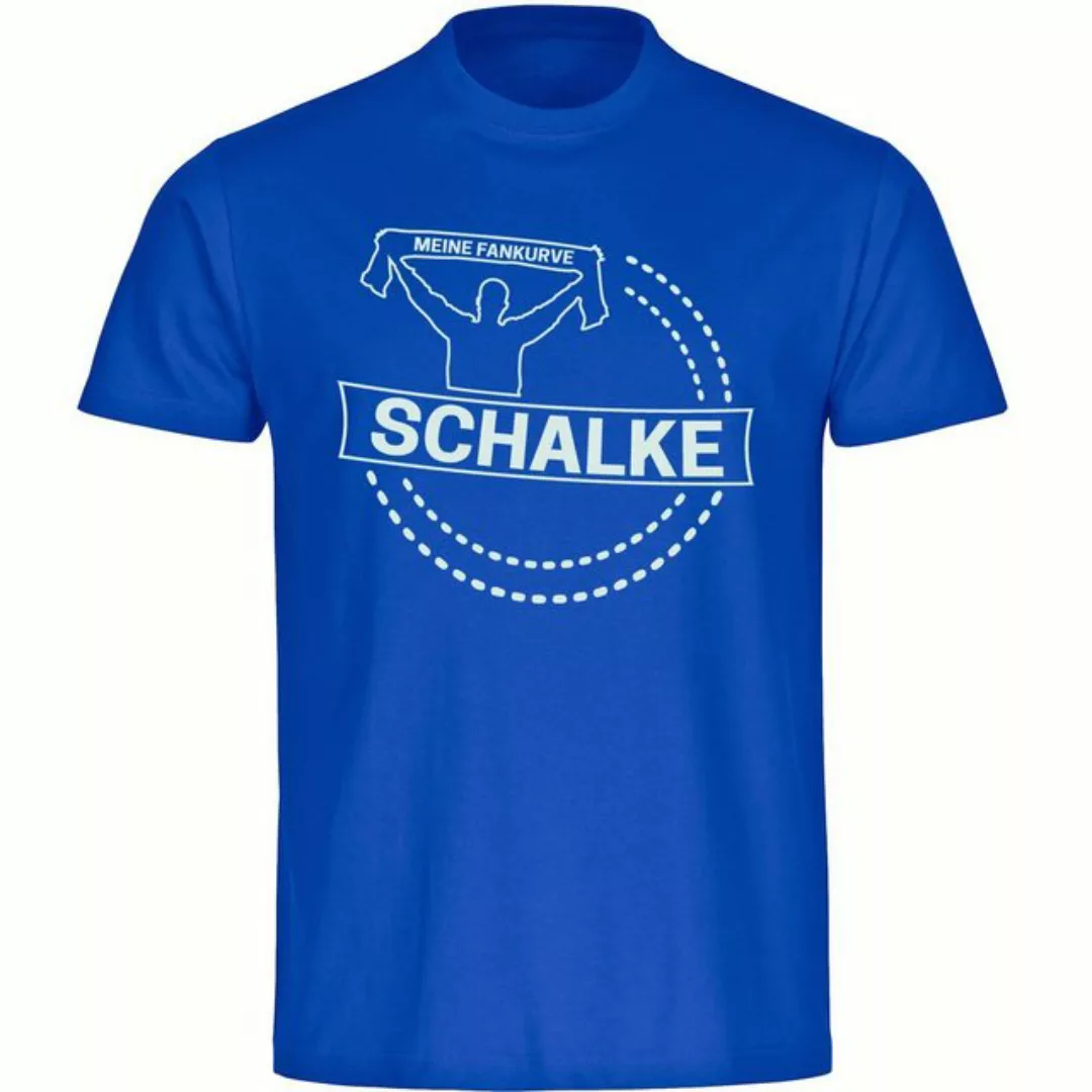 multifanshop T-Shirt Herren Schalke - Meine Fankurve - Männer günstig online kaufen