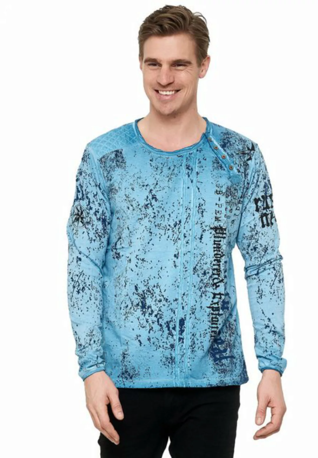 Rusty Neal Langarmshirt, mit coolem Allover-Print günstig online kaufen