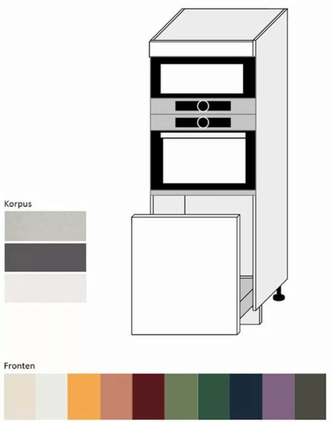 Feldmann-Wohnen Hochschrank Tivoli (Tivoli, 1-St) 60cm Front- & Korpusfarbe günstig online kaufen