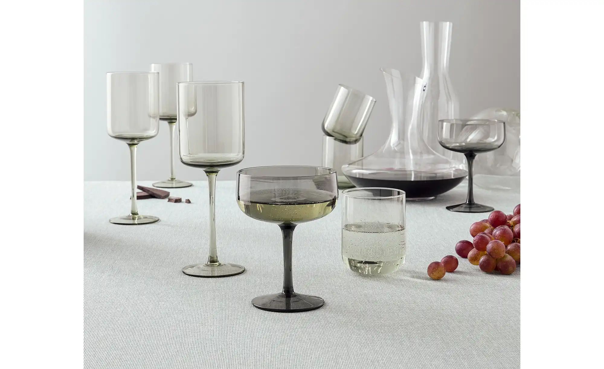 Gray & Jones Wasserglas   ¦ grün ¦ Glas ¦ Maße (cm): H: 9,5  Ø: 7.5 Gläser günstig online kaufen