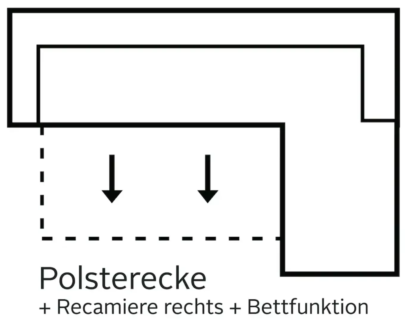 INOSIGN Ecksofa Sapporo, wahlweise Bettfunktion oder Sitztiefenverstellung, günstig online kaufen