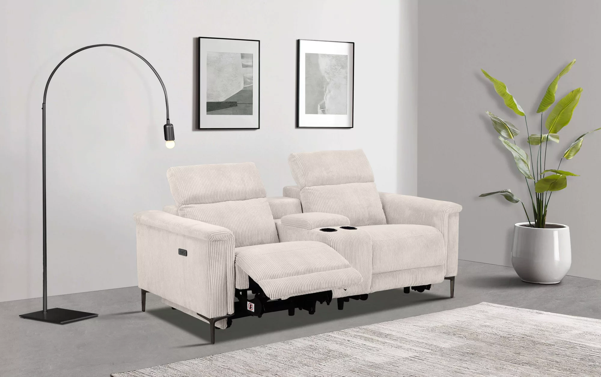 Places of Style 2-Sitzer »Lund in Cord, 2er-Kinosofa, TV-Sessel, Multimedia günstig online kaufen