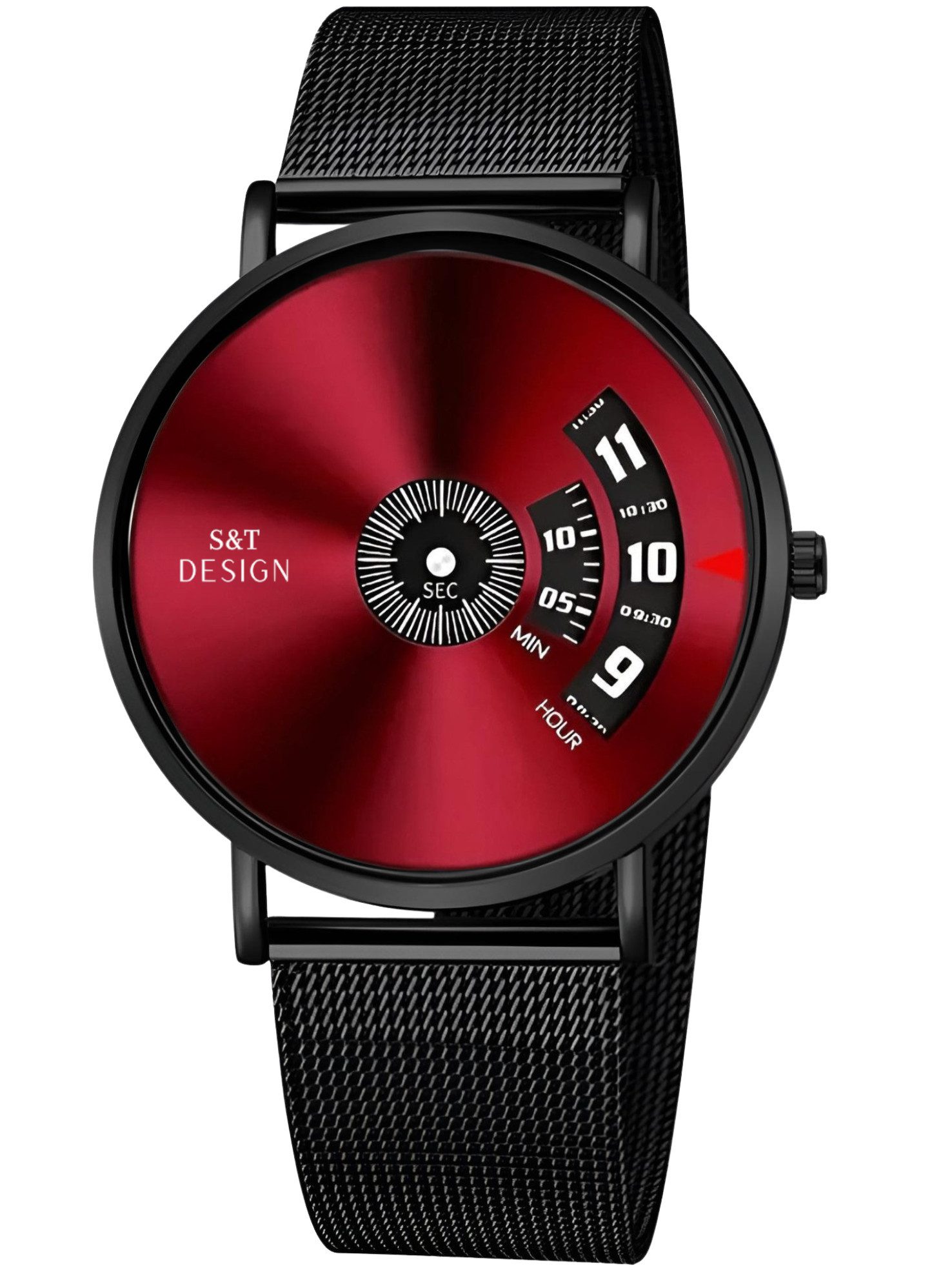 S&T Design Quarzuhr Herren Armbanduhr Mesh günstig online kaufen