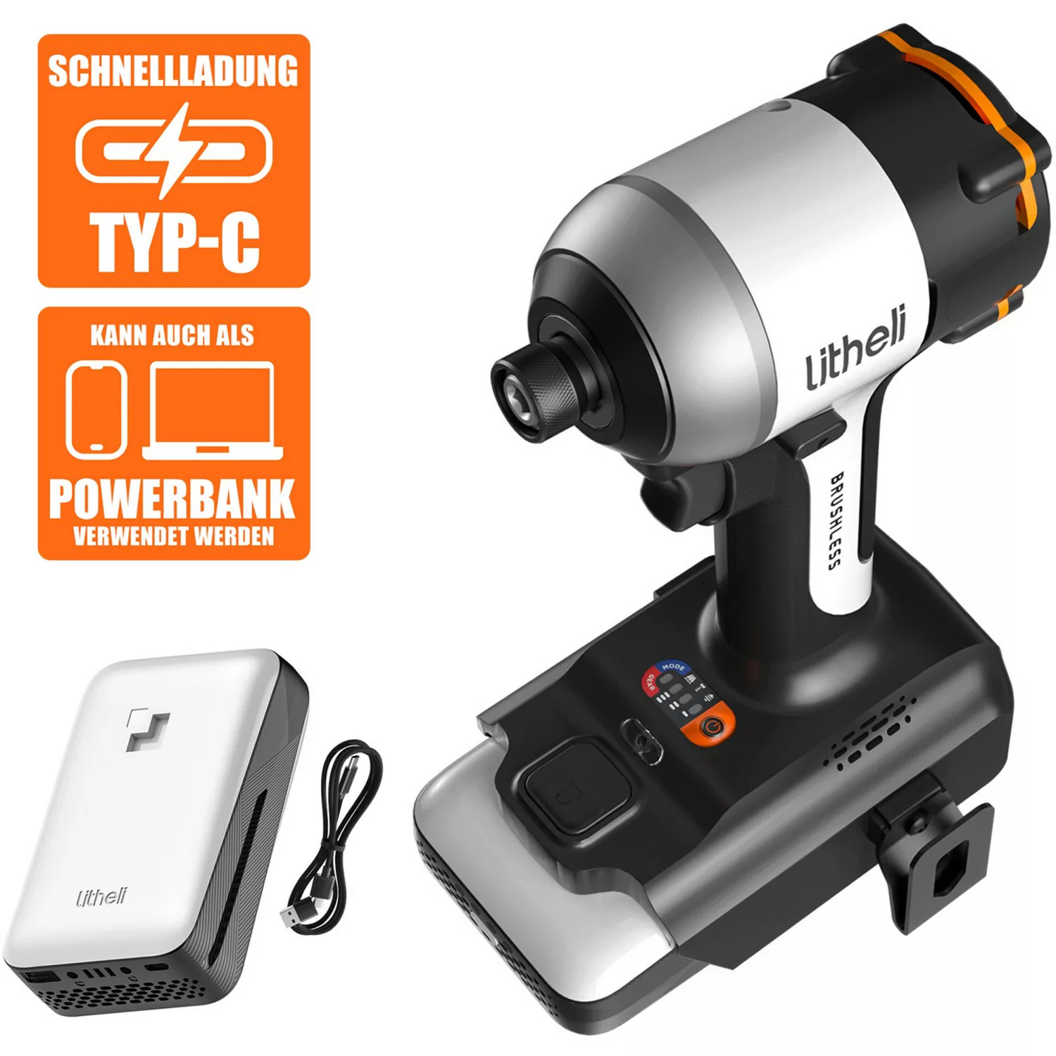 Litheli 18 V Akku-Schlagschrauber Maschine mit Akku EPT020009 inkl. 2 Ah Ak günstig online kaufen