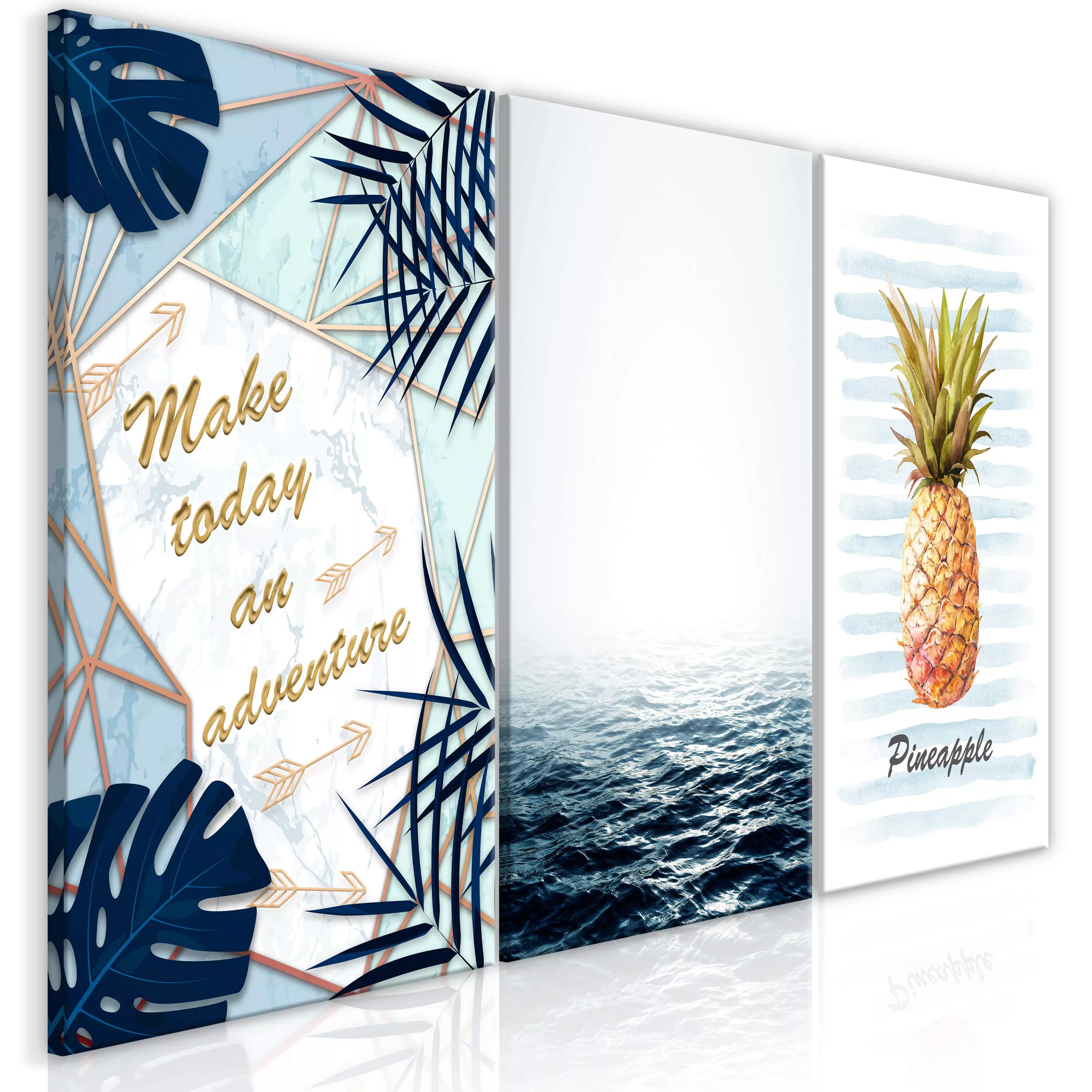Wandbild - Pineapple Quote (3 Parts) günstig online kaufen