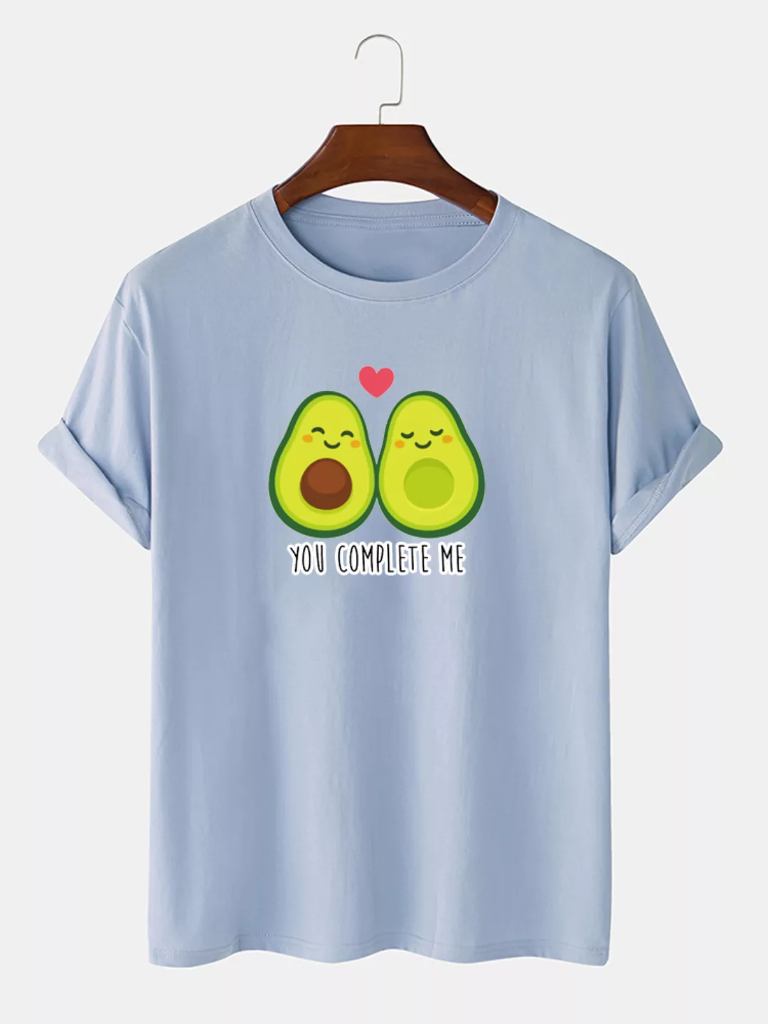 Männer 100% Baumwolle Spaß Avocado gedruckt Casual T-Shirt günstig online kaufen