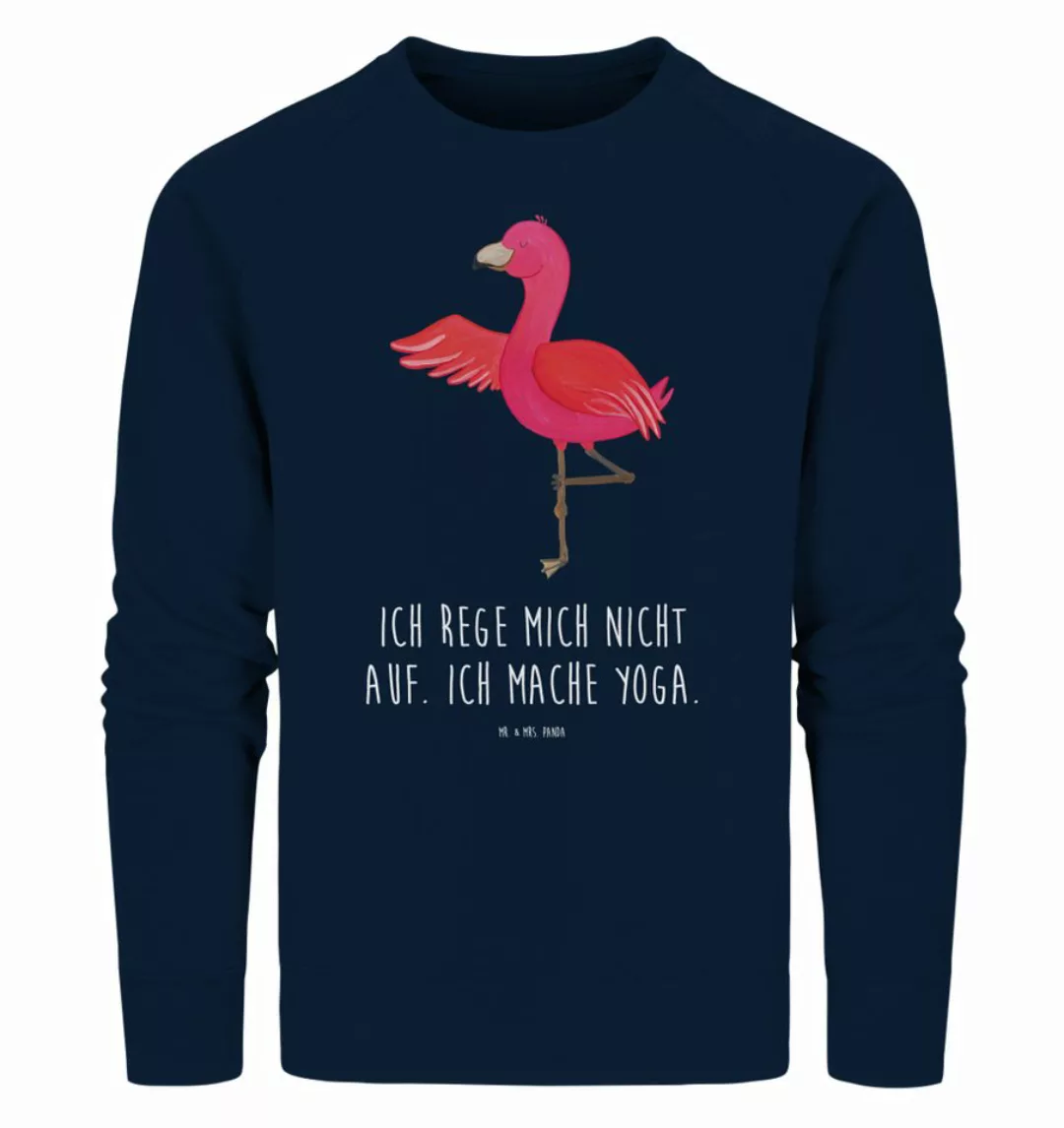 Mr. & Mrs. Panda Longpullover Größe M Flamingo Yoga - French Navy - Geschen günstig online kaufen