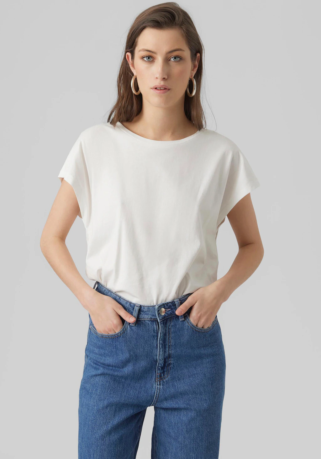 Vero Moda Kurzarmshirt "VMPIA SS WIDE TOP NOOS" günstig online kaufen