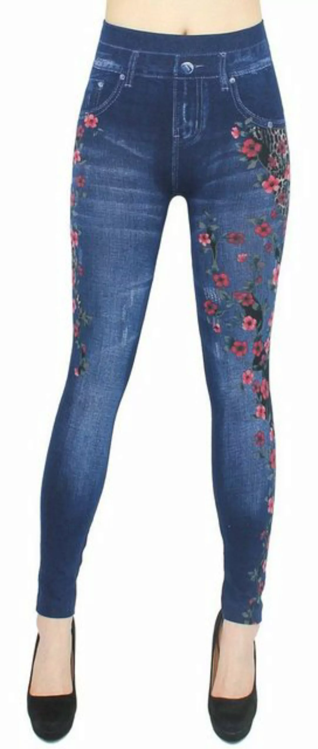 dy_mode Jeggings Damen Jeggings Leggings in Jeans Optik High Waist Jeansleg günstig online kaufen