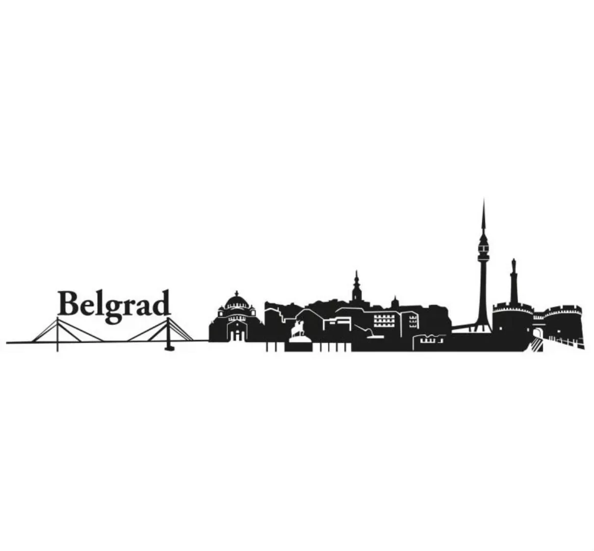 Wall-Art Wandtattoo »XXL Stadt Skyline Belgrad 120cm«, (1 St.), selbstklebe günstig online kaufen