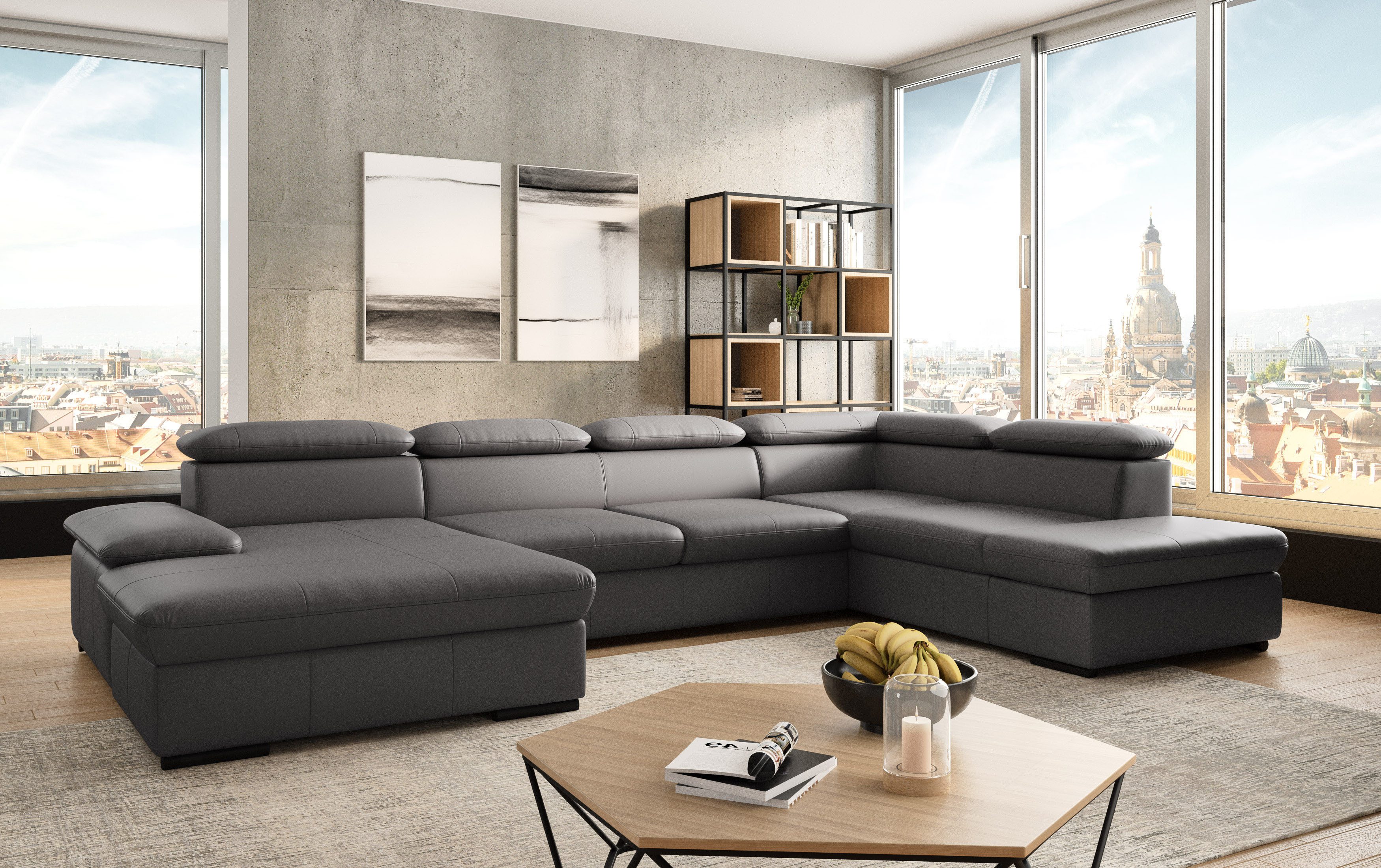 sit&more Wohnlandschaft "Alcudia U-Form", wahlweise mit Bettfunktion günstig online kaufen