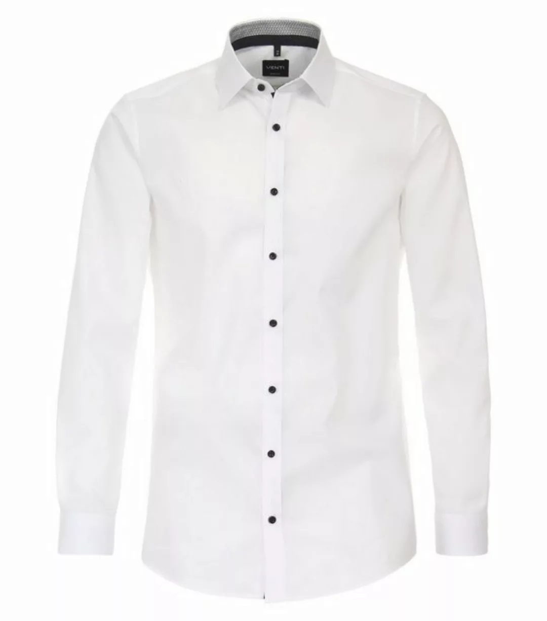 VENTI Businesshemd Businesshemd - Body Fit - Langarm - Einfarbig - Weiß günstig online kaufen