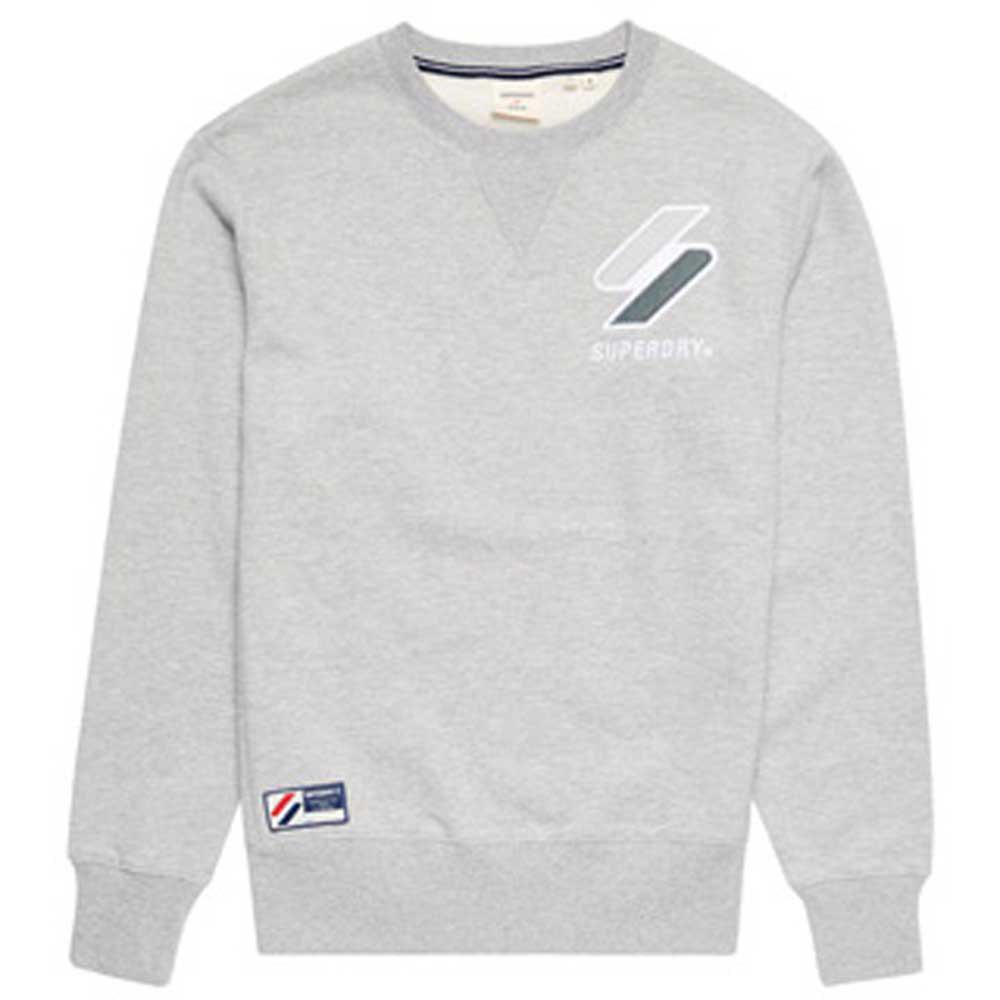 Superdry Code Logo Apq Crew Pullover S Grey Marl günstig online kaufen