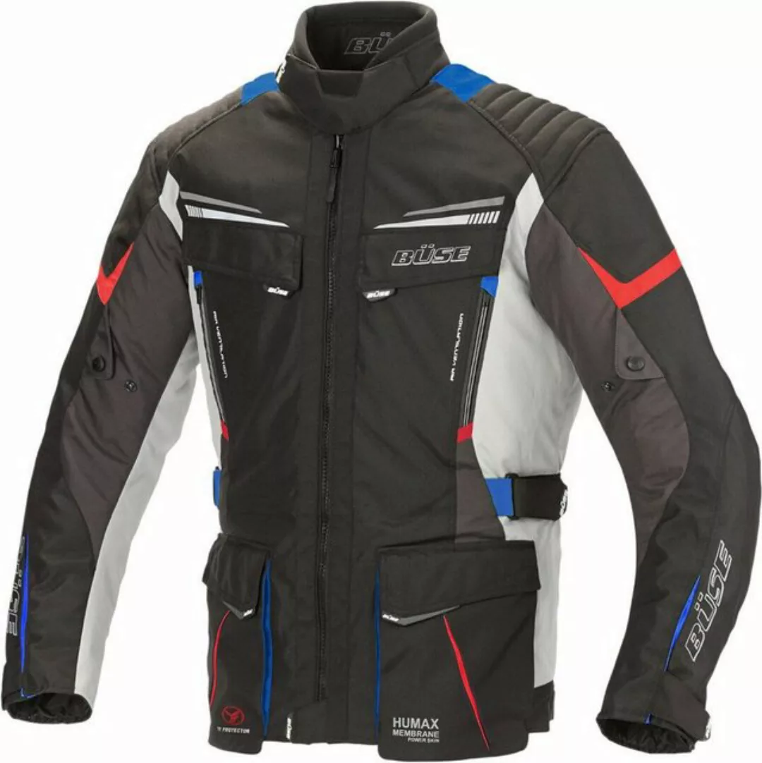 Büse Motorradjacke Büse LAGO PRO Textiljacke grau/blau/rot M günstig online kaufen