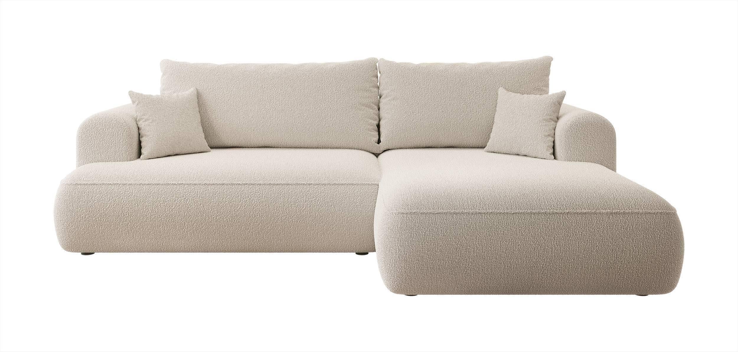 NADUVI Collection | Ecksofa Philipa links Bouclé mit Schlaffunktion günstig online kaufen