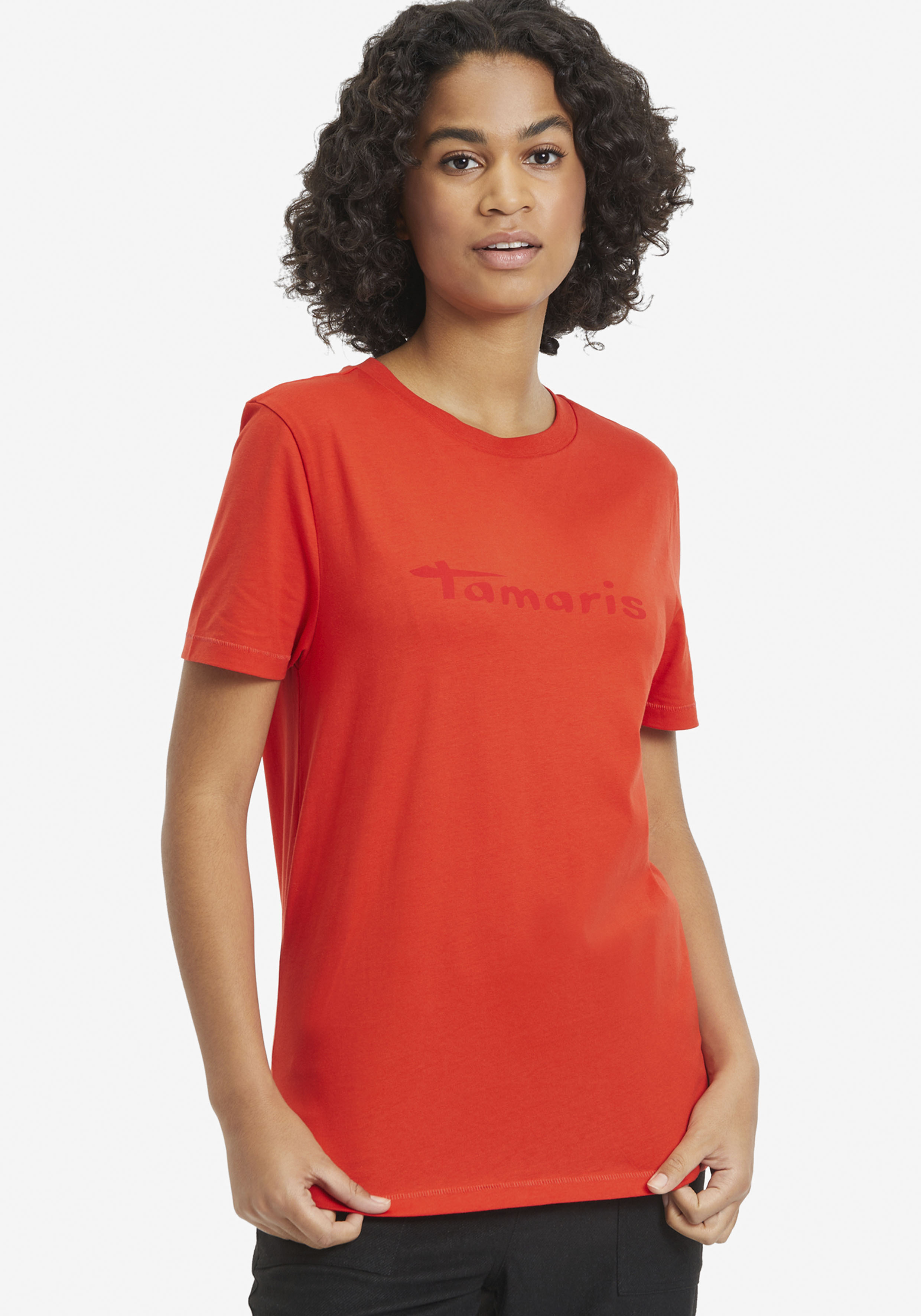 Tamaris T-Shirt mit Rundhalsausschnitt - NEUE KOLLEKTION günstig online kaufen