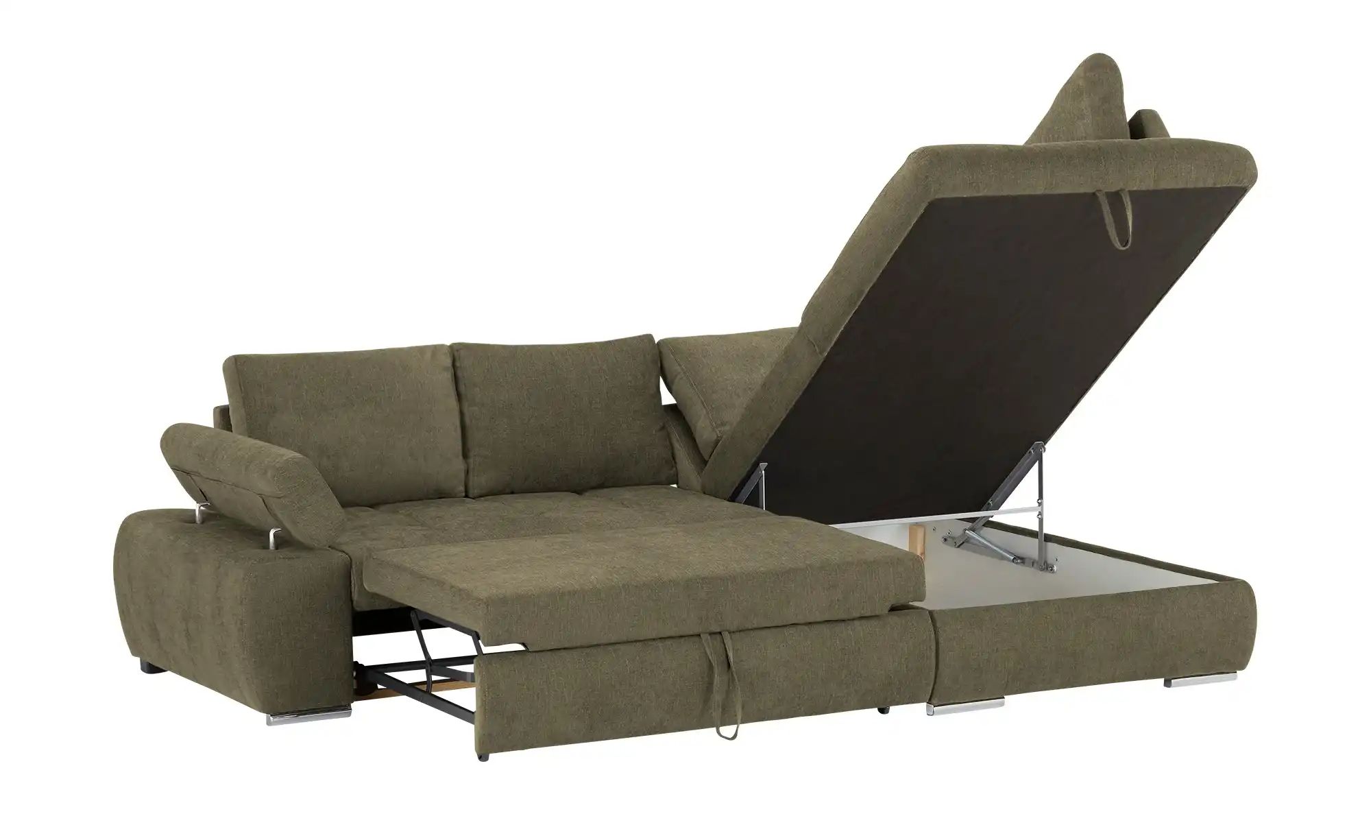 Ecksofa aus Flachgewebe Sky ¦ grün ¦ Maße (cm): B: 265 H: 89 T: 175 Polster günstig online kaufen