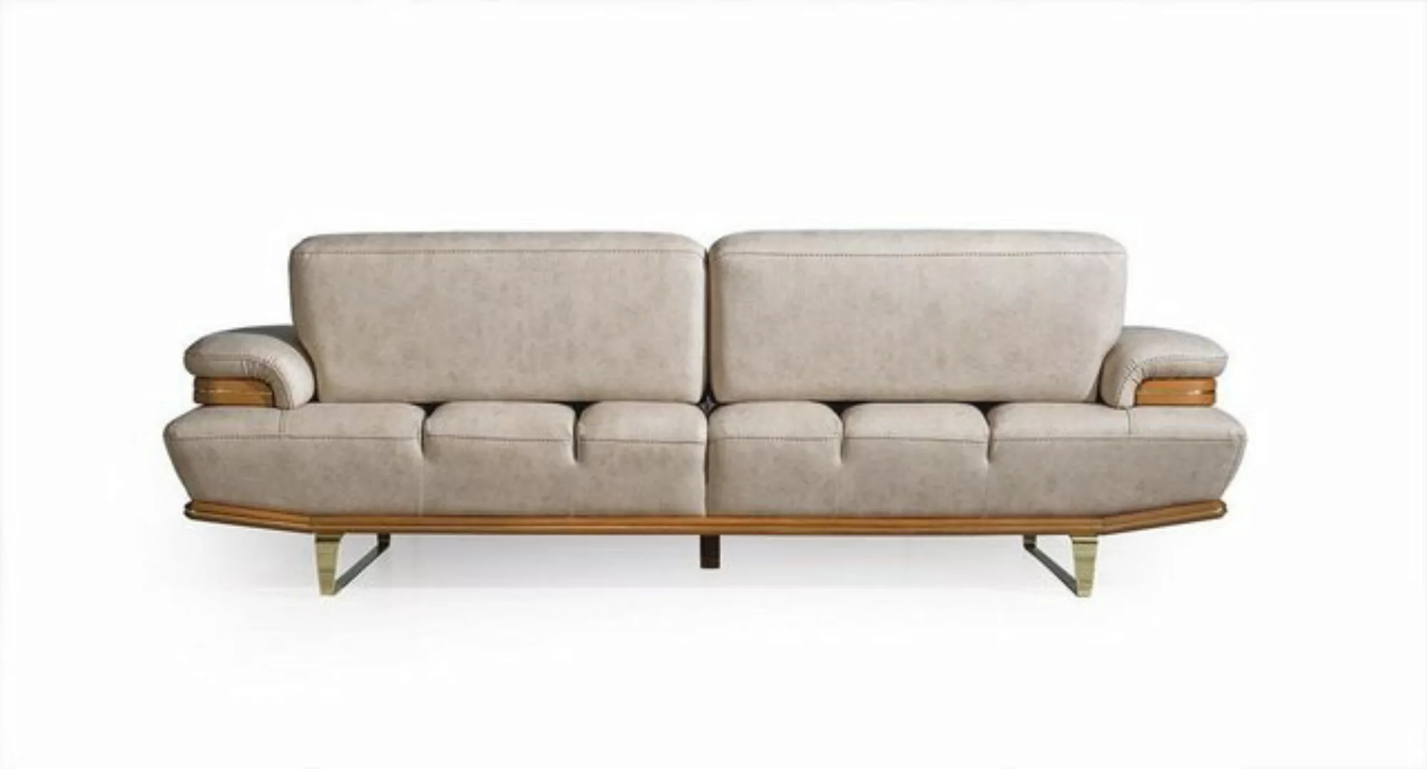 JVmoebel Sofa Dreisitzer Couch Polster Design Sofa Moderne Beige Luxus Möbe günstig online kaufen
