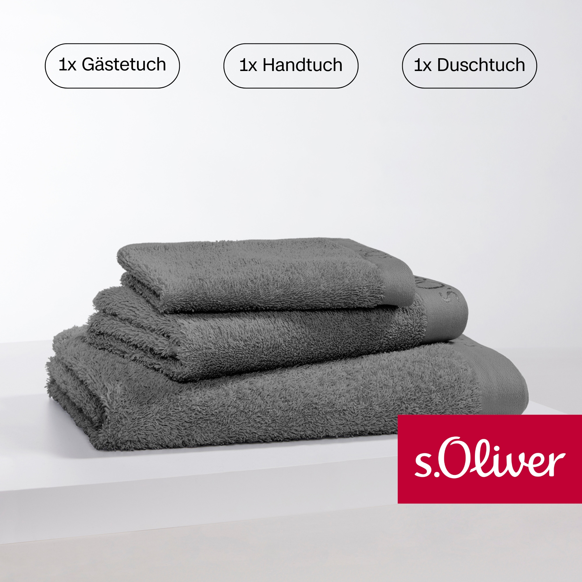 s.Oliver Handtuch Set »s. Oliver, besonders weich und saugfähig«, (Set, 3 S günstig online kaufen