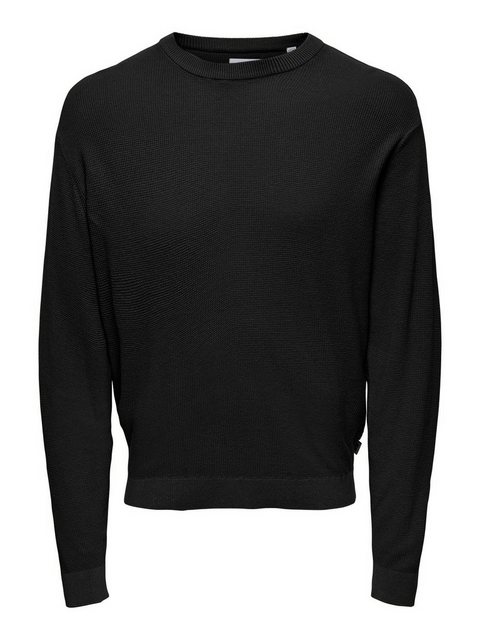 ONLY & SONS Rundhalspullover ONSTONY DS 12 LS WAFFLE CREW KNIT günstig online kaufen