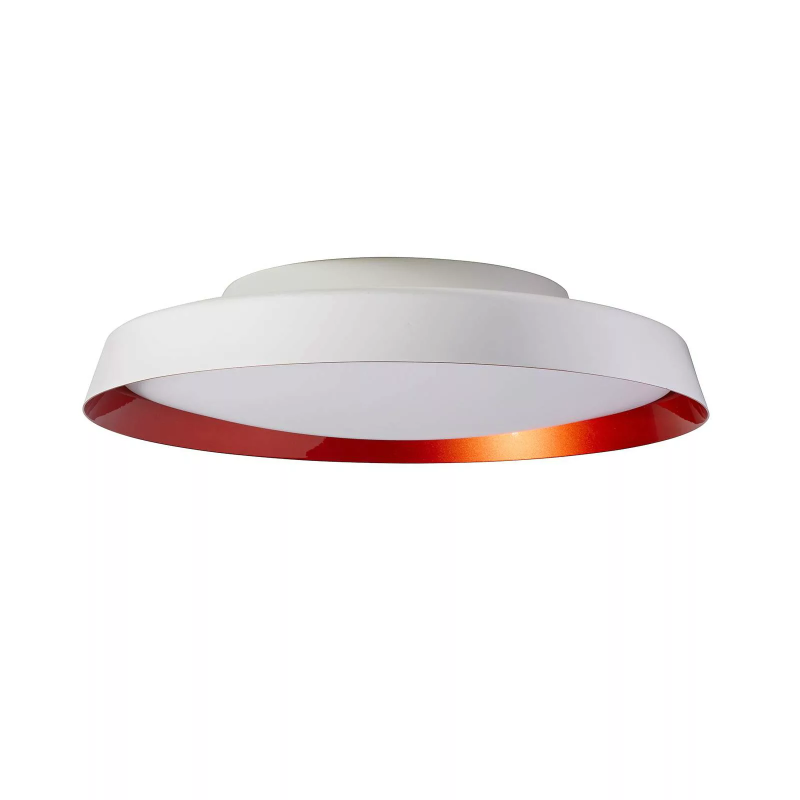 LED-Deckenleuchte Boop! Ø54cm weiß/rot metallic günstig online kaufen