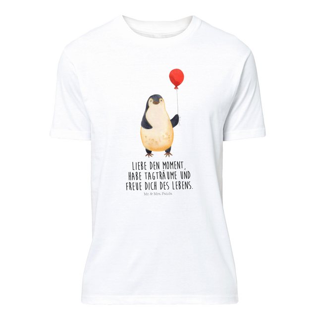 Mr. & Mrs. Panda T-Shirt Pinguin Luftballon - Weiß - Geschenk, Lustiges T-S günstig online kaufen