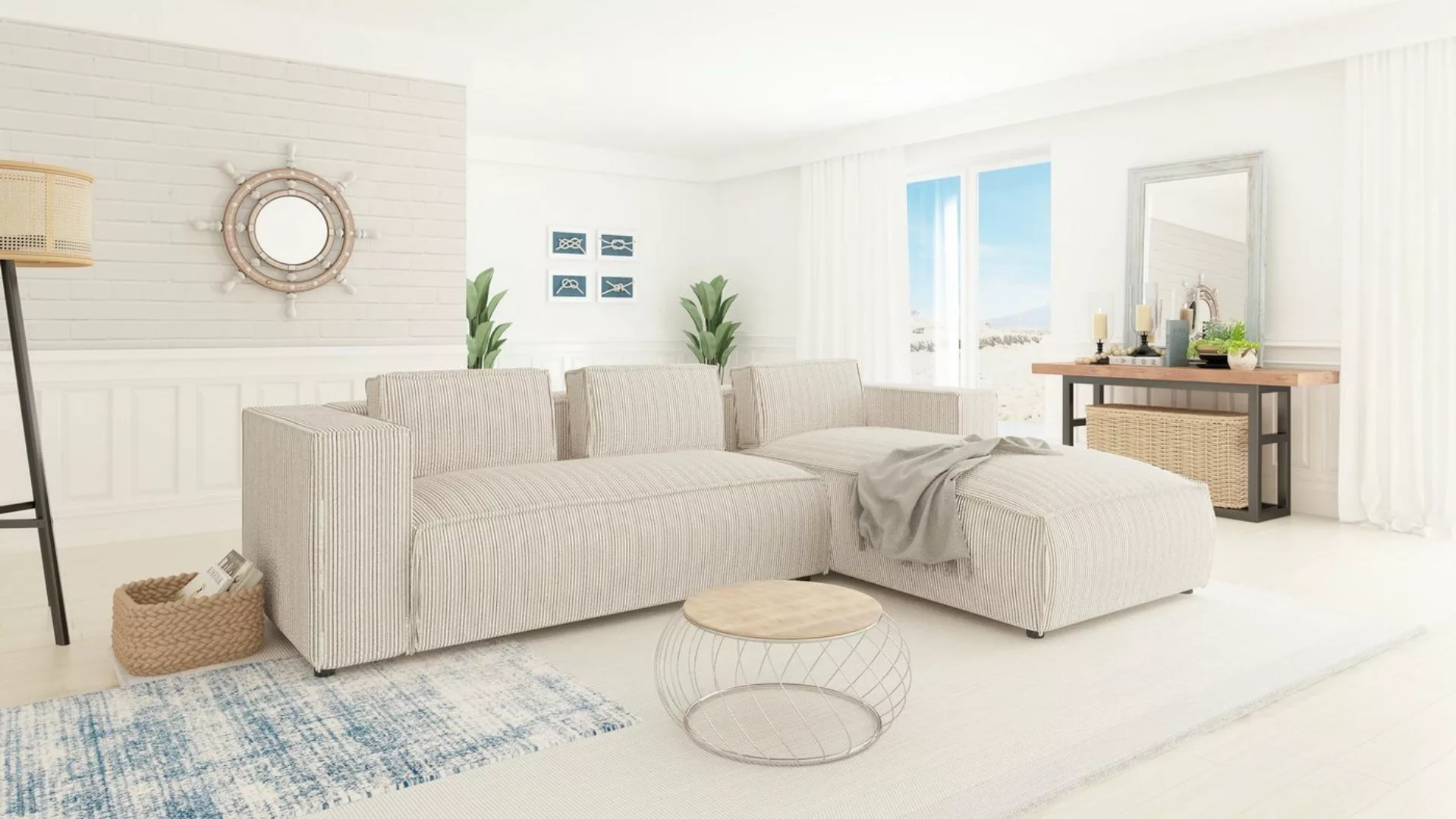 S-Style Möbel Ecksofa Renne, in Moderner Optik, Ottomane links oder rechts günstig online kaufen