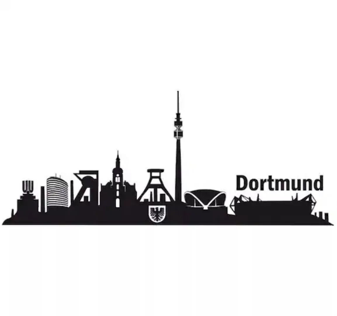 Wall-Art Wandtattoo »XXL Stadt Skyline Dortmund 90cm«, (1 St.), selbstklebe günstig online kaufen