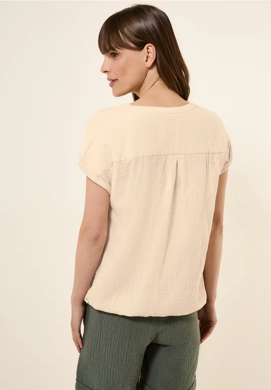 Musselin Kurzarmbluse günstig online kaufen