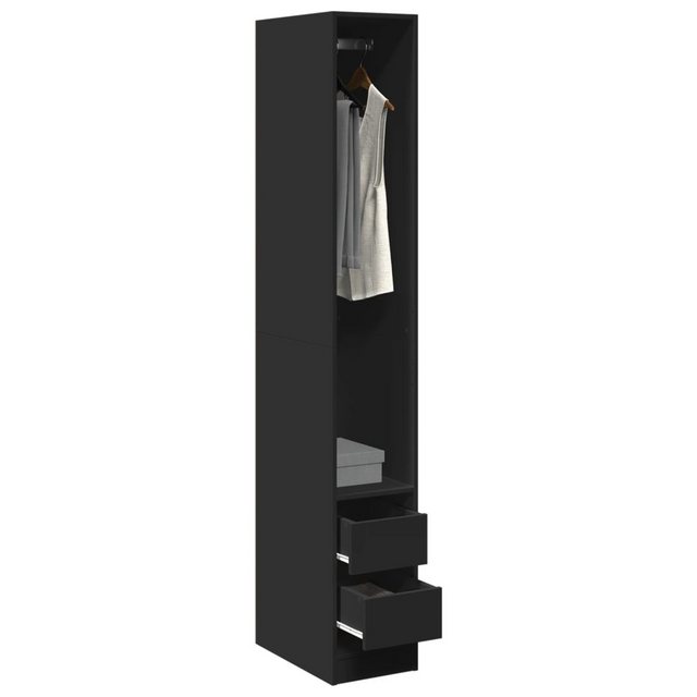 vidaXL Kleiderschrank Kleiderschrank Schwarz 30x50x200 cm Spanplatte günstig online kaufen