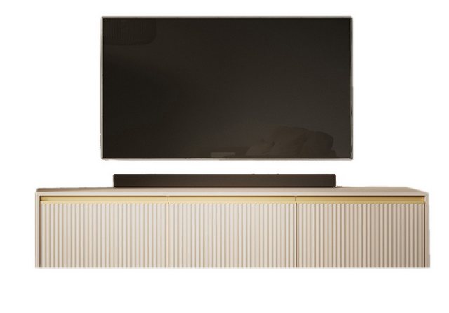 Compleo TV-Schrank mit geriffelter Front, zur Wandmontage geeignet, GLAM Gl günstig online kaufen