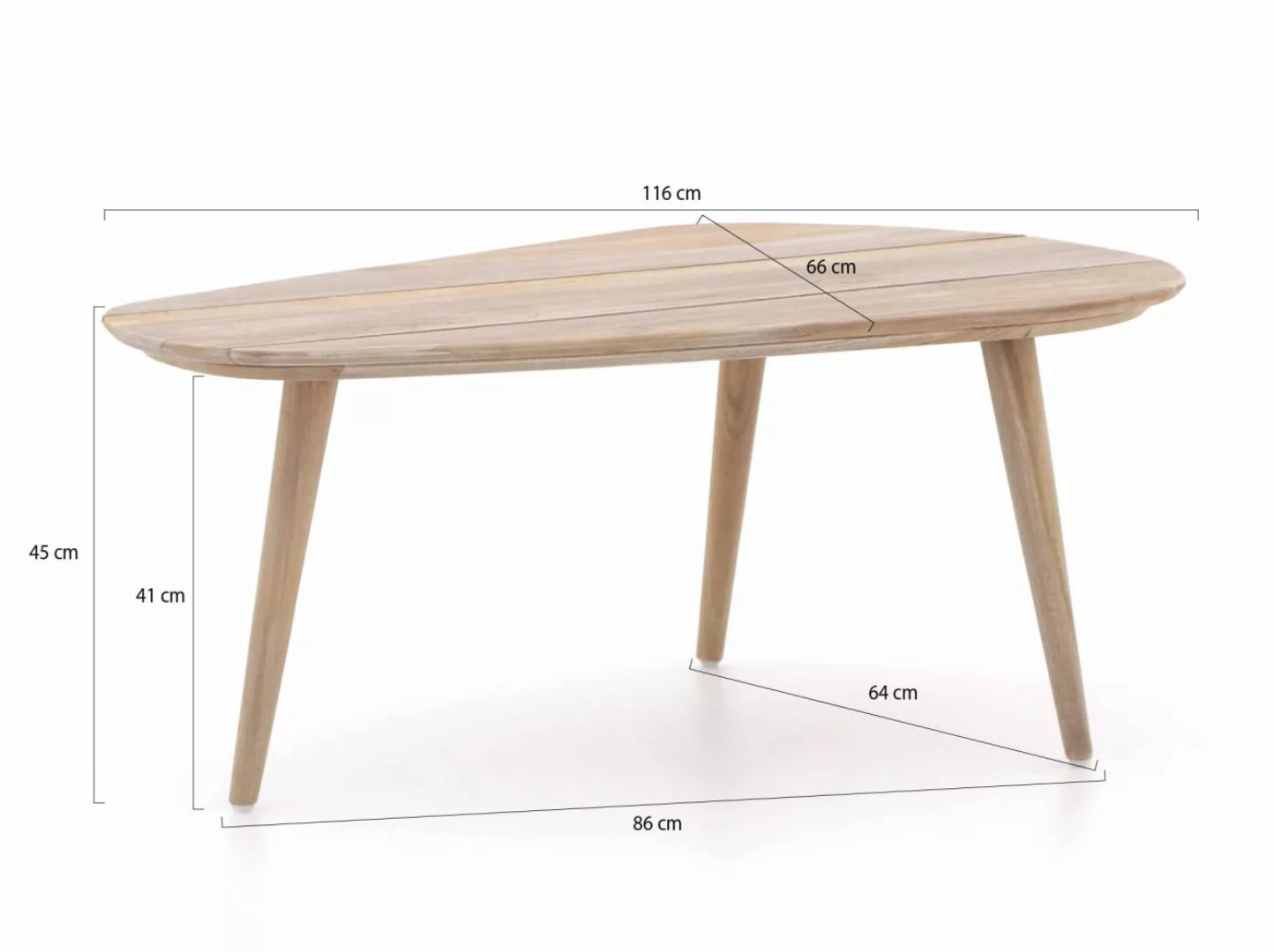 ROUGH-K Loungetisch 66x116x45 cm günstig online kaufen