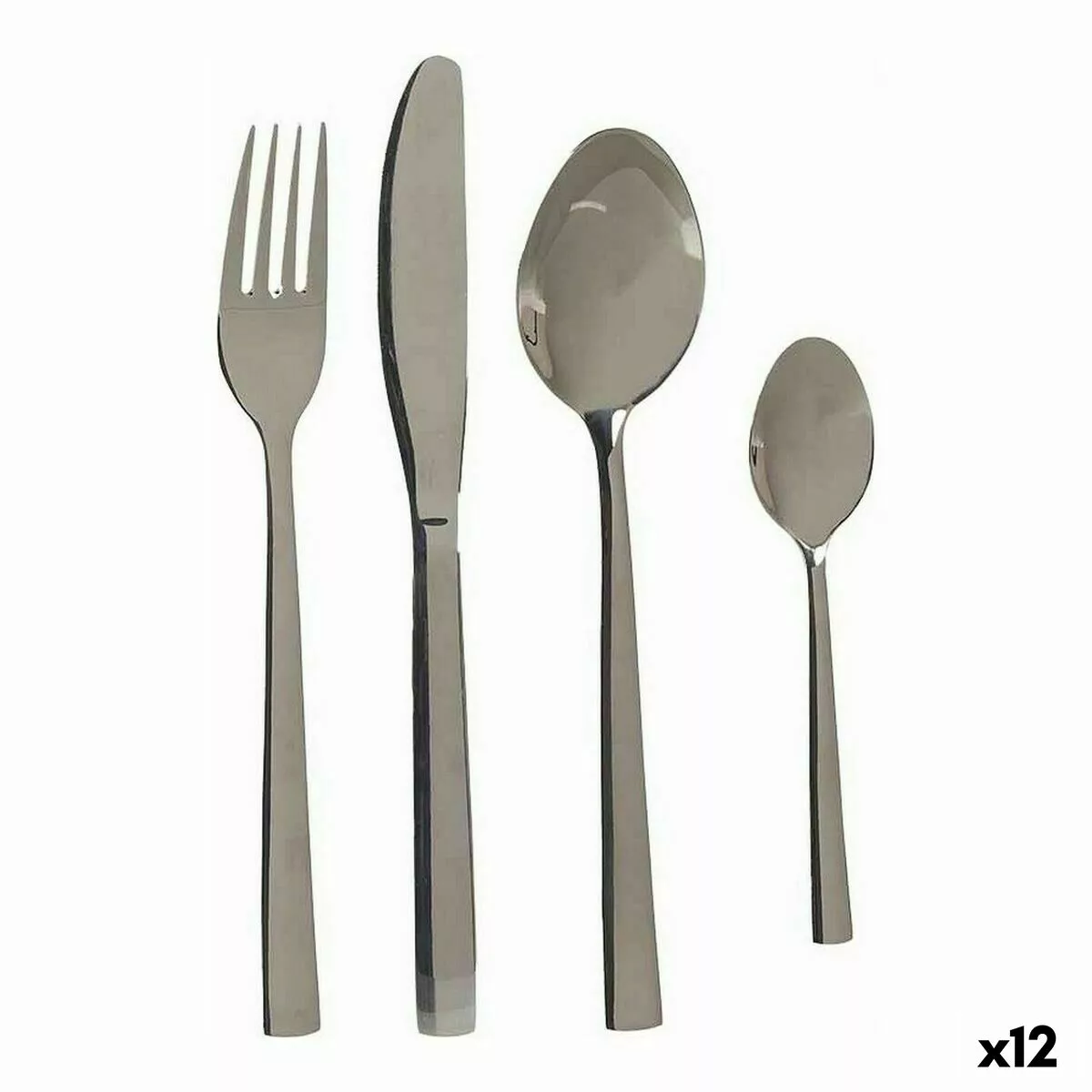 Besteck-set Silberfarben Edelstahl (12 Stück) günstig online kaufen