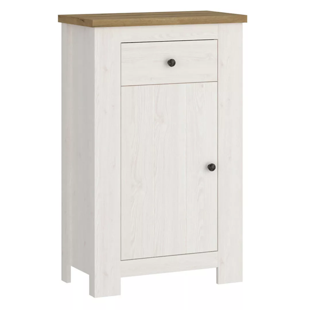 Sideboard Kommode Landhausstil Lärche weiß mit Eiche COSLADA-129 günstig online kaufen