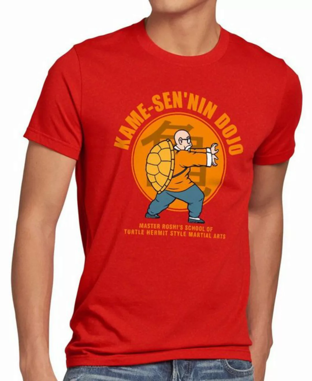 style3 Print-Shirt Herren T-Shirt Roshi Dojo turtle ball z dragon songoku m günstig online kaufen