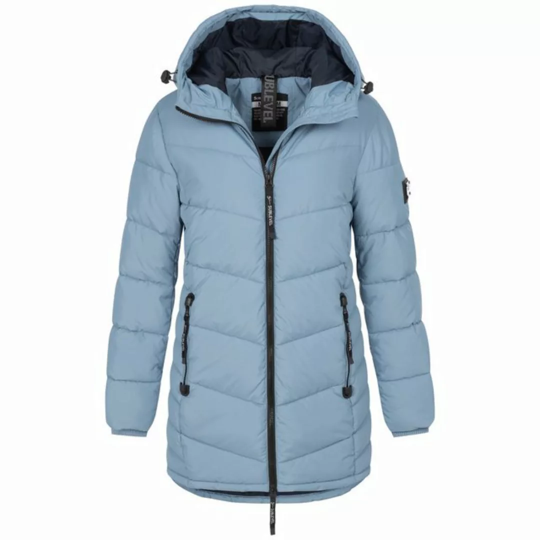 SUBLEVEL Steppjacke Damen Mantel mit Kapuze lange Winter Jacke Parka günstig online kaufen