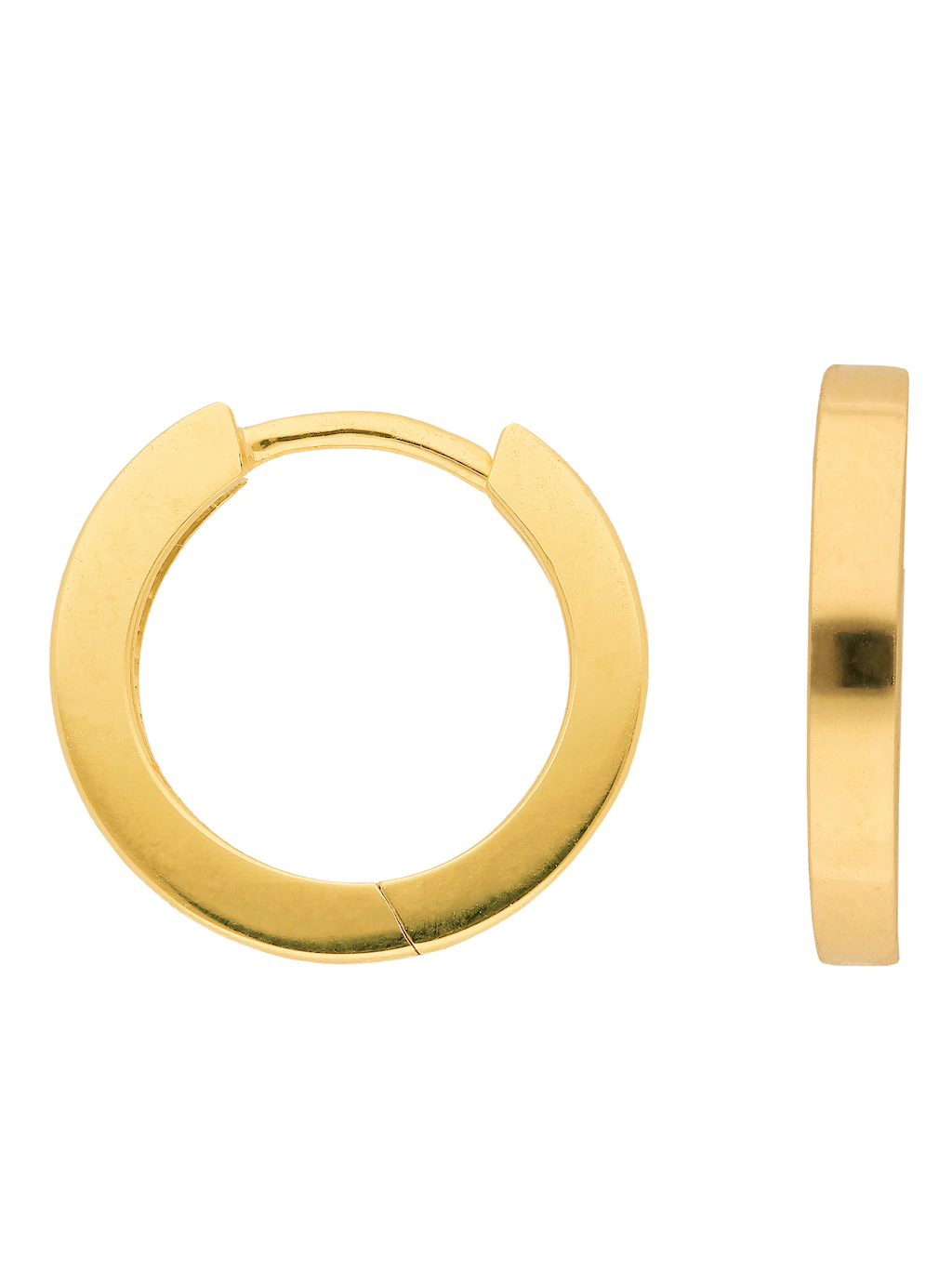 Adelia´s Paar Ohrhänger "585 Gold Ohrringe Creolen Ø 15,2 mm", Goldschmuck günstig online kaufen