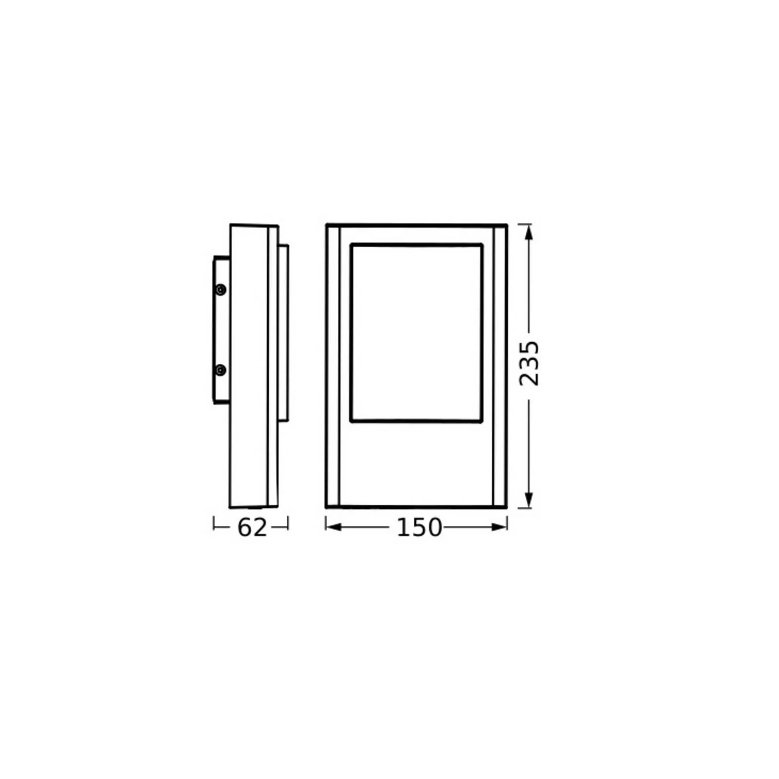OSRAM LED-Außenwandlampe ENDURA STYLE ENTRANCE, grafit, IP44 günstig online kaufen