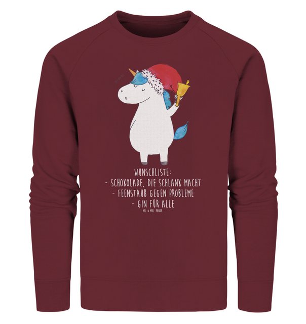 Mr. & Mrs. Panda Longpullover Größe XXL Einhorn Weihnachtsmann - Burgundy - günstig online kaufen