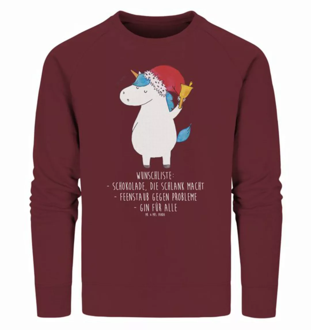 Mr. & Mrs. Panda Longpullover Größe XXL Einhorn Weihnachtsmann - Burgundy - günstig online kaufen