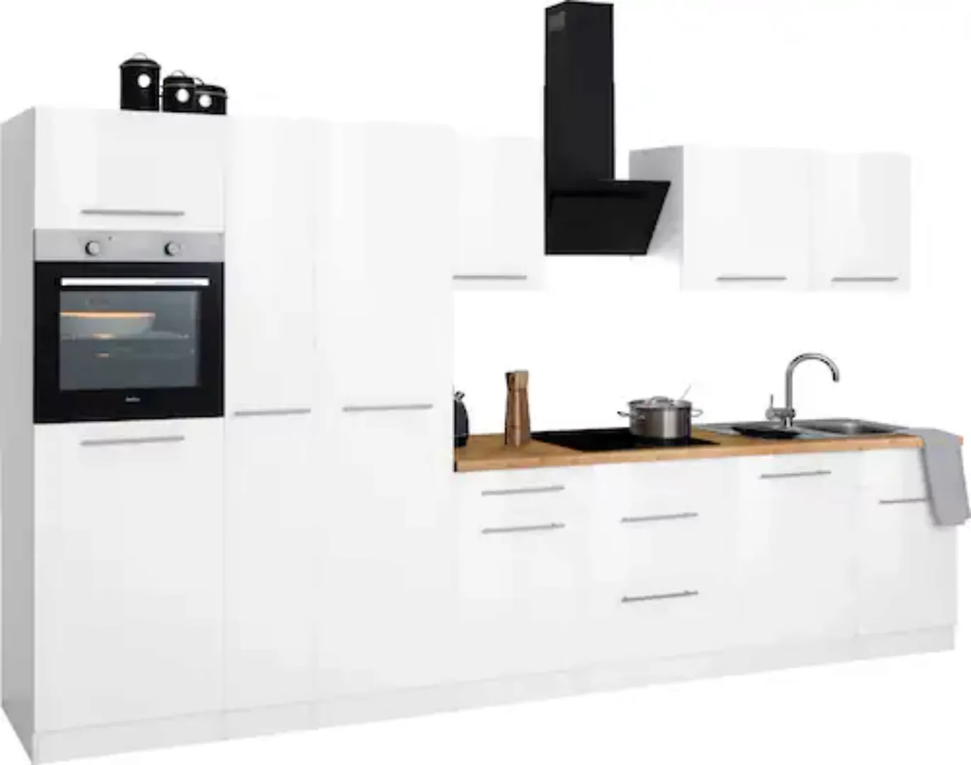 wiho Küchen Küchenzeile »Unna«, mit E-Geräten, Breite 360 cm günstig online kaufen