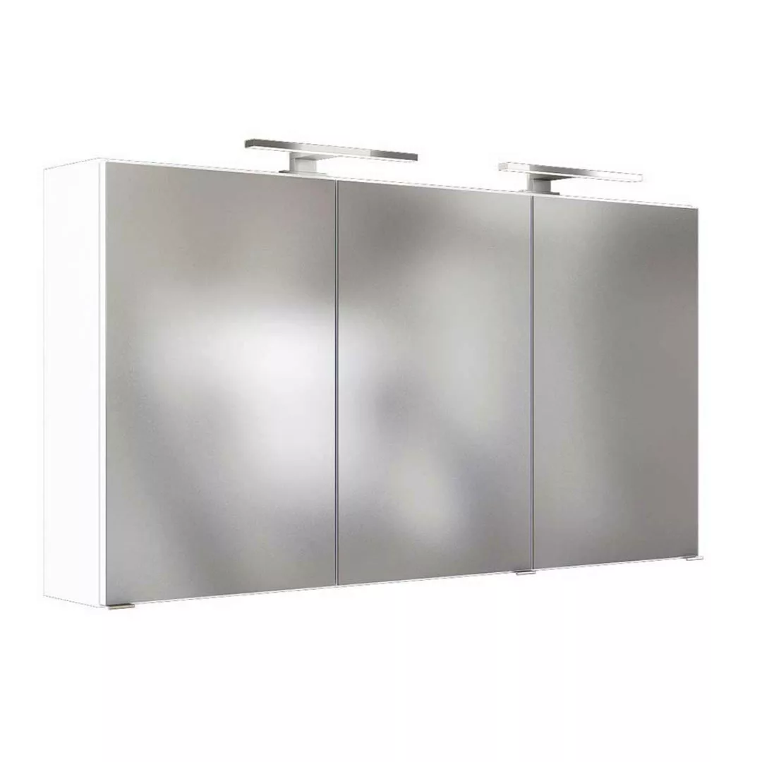 Design Spiegelschrank in Weiß 120 cm breit günstig online kaufen