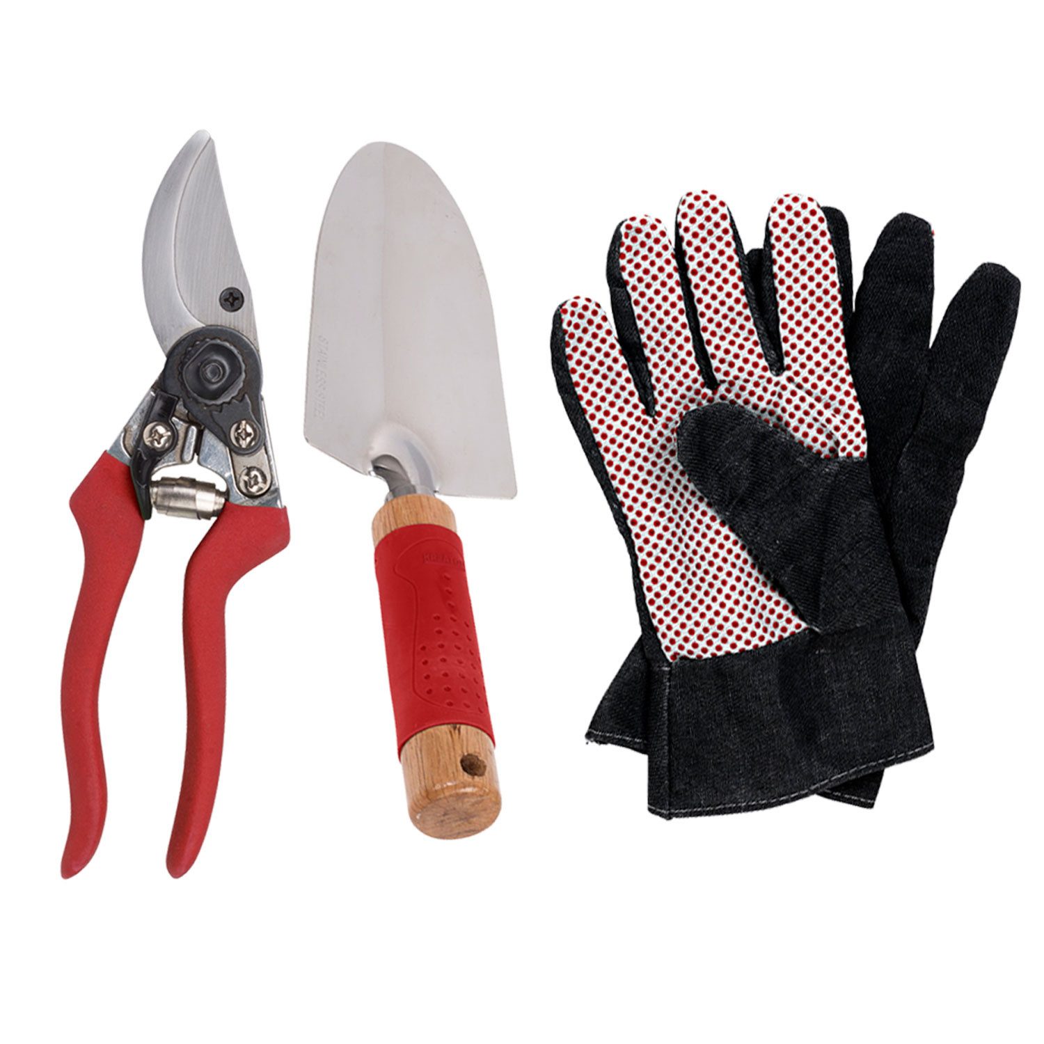 Kreator Gartenpflege-Set 3 teilig: Gartenschere, Gartenhandschuhe günstig online kaufen