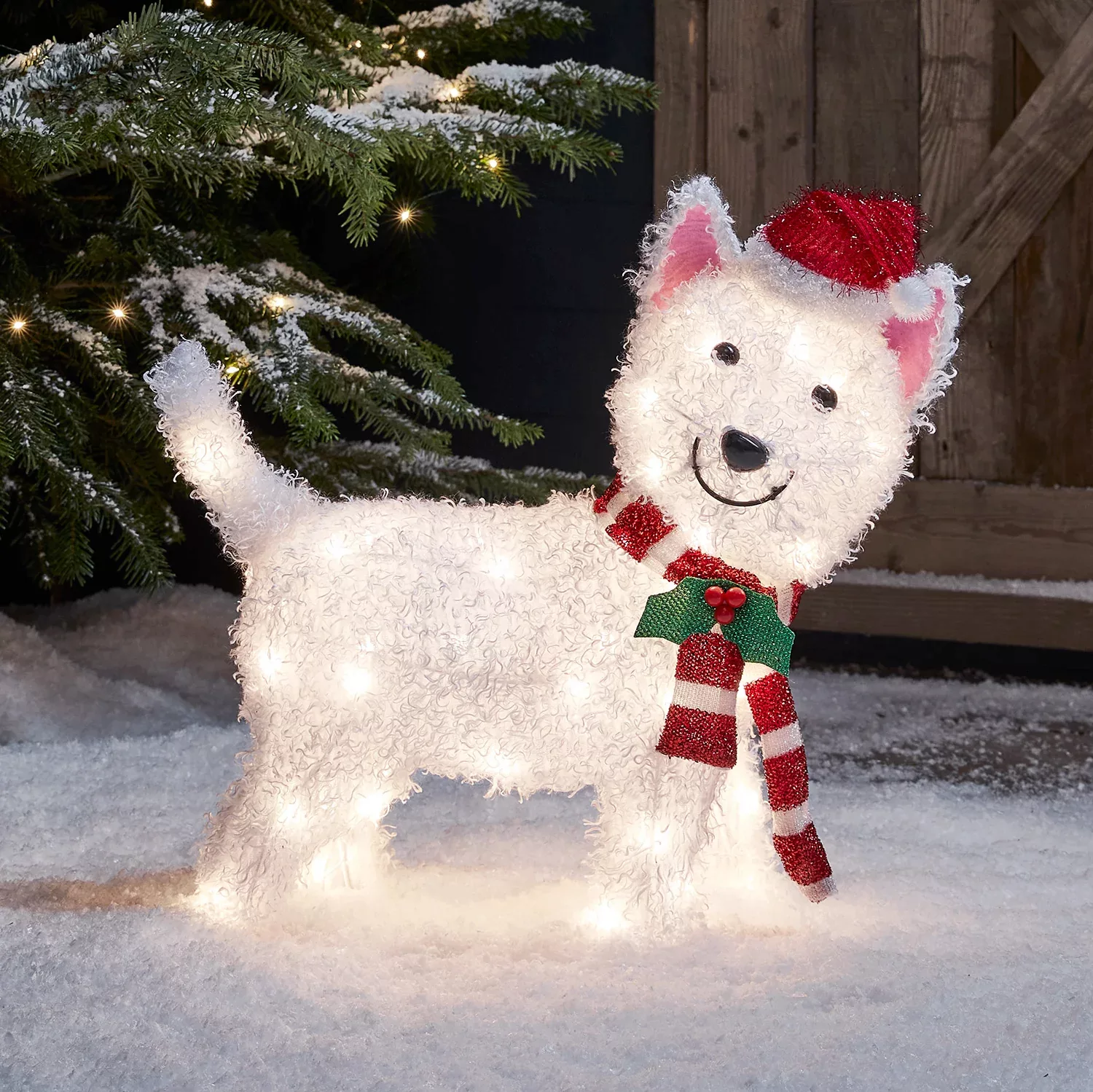 LED Weihnachtsfigur außen Westie günstig online kaufen