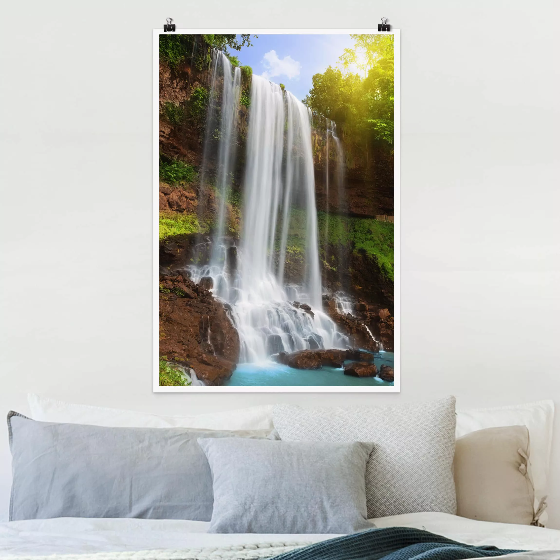Poster Natur & Landschaft - Hochformat Waterfalls günstig online kaufen